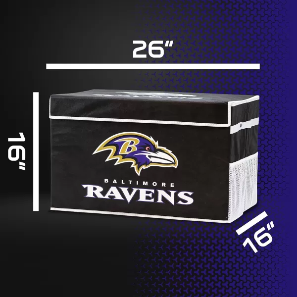 Franklin Sports NFL Storage Footlocker Bins  Large Folding Organizer Containers  NFL Team Office Bedroom  Living Room Dcor  Large  Small BinsBaltimore Ravens