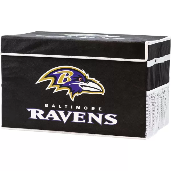 Franklin Sports NFL Storage Footlocker Bins  Large Folding Organizer Containers  NFL Team Office Bedroom  Living Room Dcor  Large  Small BinsBaltimore Ravens