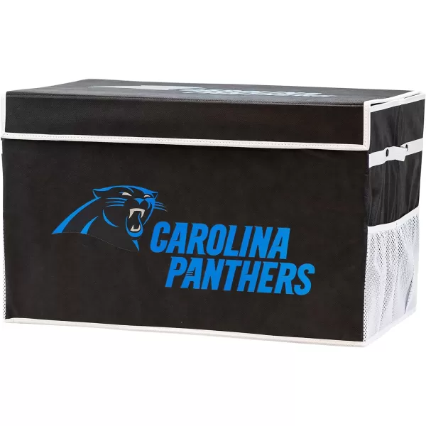 Franklin Sports NFL Storage Footlocker Bins  Large Folding Organizer Containers  NFL Team Office Bedroom  Living Room Dcor  Large  Small BinsCarolina Panthers