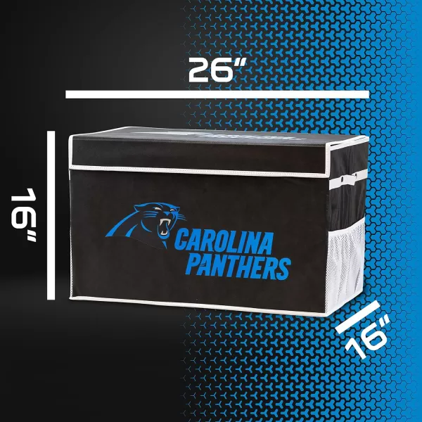 Franklin Sports NFL Storage Footlocker Bins  Large Folding Organizer Containers  NFL Team Office Bedroom  Living Room Dcor  Large  Small BinsCarolina Panthers