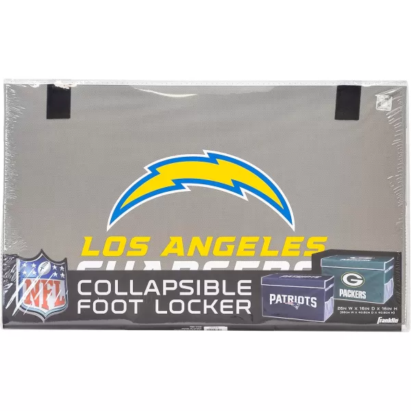 Franklin Sports NFL Storage Footlocker Bins  Large Folding Organizer Containers  NFL Team Office Bedroom  Living Room Dcor  Large  Small BinsLos Angeles Chargers