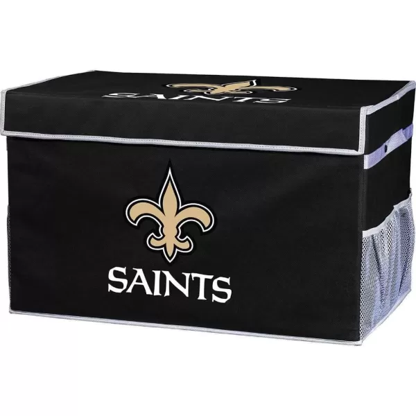 Franklin Sports NFL Storage Footlocker Bins  Large Folding Organizer Containers  NFL Team Office Bedroom  Living Room Dcor  Large  Small BinsNew Orleans Saints