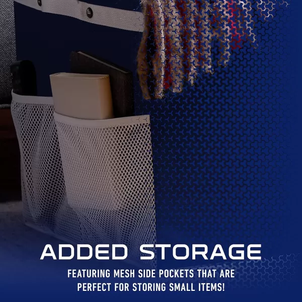 Franklin Sports NFL Storage Footlocker Bins  Large Folding Organizer Containers  NFL Team Office Bedroom  Living Room Dcor  Large  Small BinsNew York Giants
