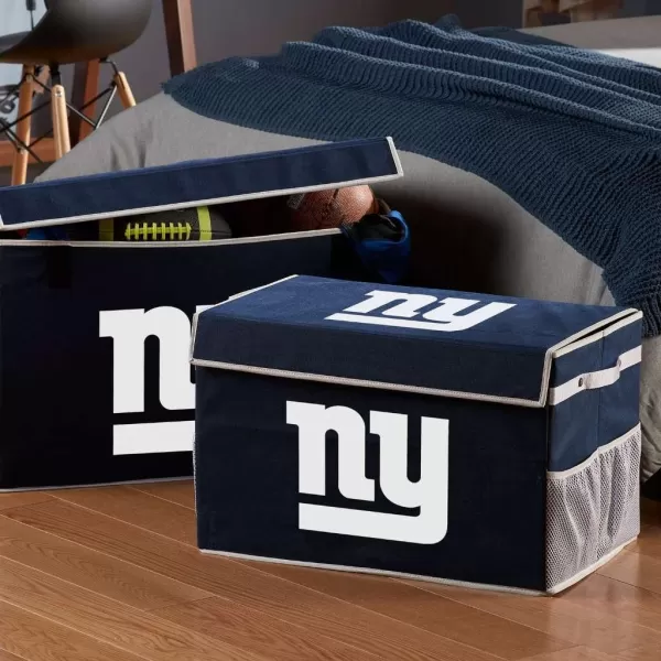 Franklin Sports NFL Storage Footlocker Bins  Large Folding Organizer Containers  NFL Team Office Bedroom  Living Room Dcor  Large  Small BinsNew York Giants