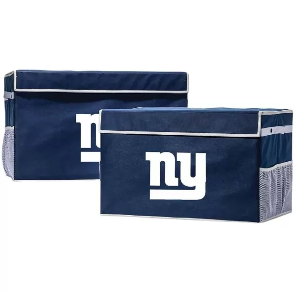 Franklin Sports NFL Storage Footlocker Bins  Large Folding Organizer Containers  NFL Team Office Bedroom  Living Room Dcor  Large  Small BinsNew York Giants