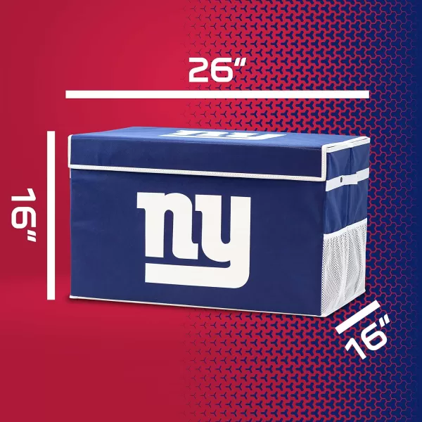 Franklin Sports NFL Storage Footlocker Bins  Large Folding Organizer Containers  NFL Team Office Bedroom  Living Room Dcor  Large  Small BinsNew York Giants