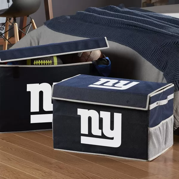 Franklin Sports NFL Storage Footlocker Bins  Large Folding Organizer Containers  NFL Team Office Bedroom  Living Room Dcor  Large  Small BinsNew York Giants