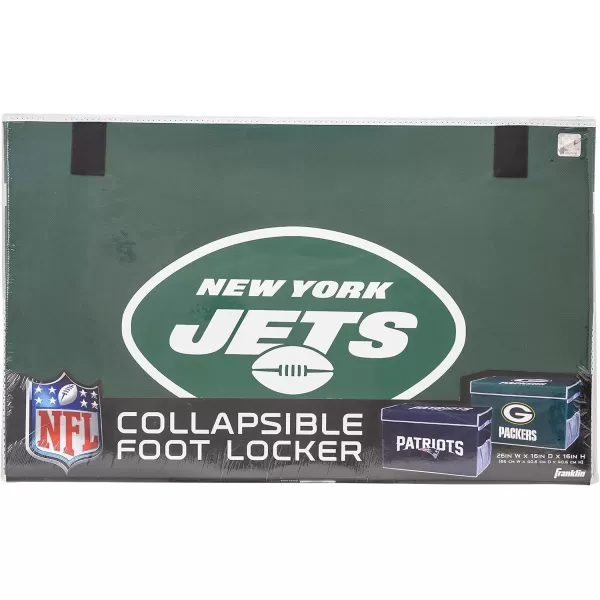 Franklin Sports NFL Storage Footlocker Bins  Large Folding Organizer Containers  NFL Team Office Bedroom  Living Room Dcor  Large  Small BinsNew York Jets