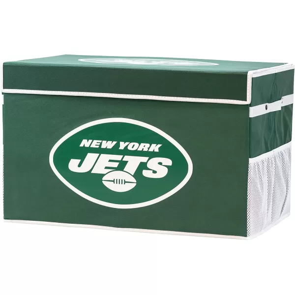 Franklin Sports NFL Storage Footlocker Bins  Large Folding Organizer Containers  NFL Team Office Bedroom  Living Room Dcor  Large  Small BinsNew York Jets
