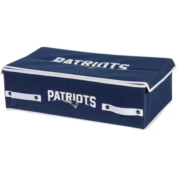 Franklin Sports NFL Under Bed Storage Bins  Folding Organizer Containers  NFL Team Office Bedroom  Living Room DcorNew England Patriots