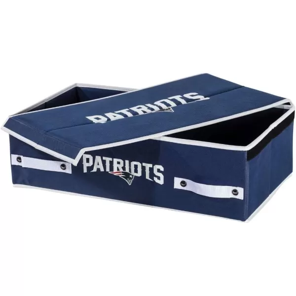 Franklin Sports NFL Under Bed Storage Bins  Folding Organizer Containers  NFL Team Office Bedroom  Living Room DcorNew England Patriots