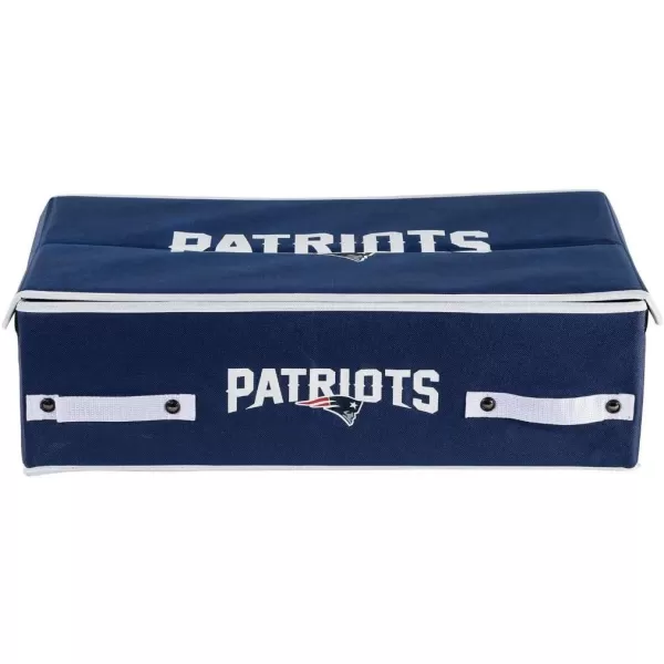 Franklin Sports NFL Under Bed Storage Bins  Folding Organizer Containers  NFL Team Office Bedroom  Living Room DcorNew England Patriots