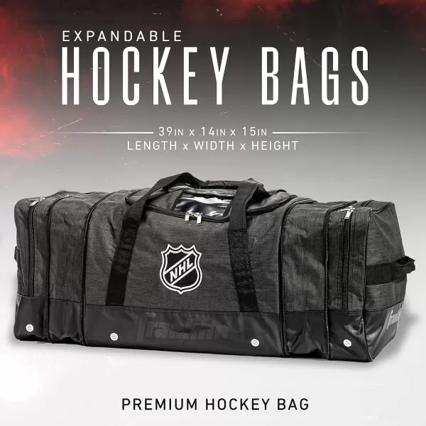 Franklin Sports NHL Ice Hockey Carry Bag  Premium Equipment Bag for Hockey Gear  Large Expandable Duffle Bag  Heavy Duty  NHL Licensed