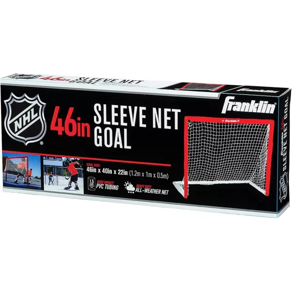 Franklin Sports NHL Street Hockey Goal with Net  Portable Lightweight PVC Youth Street  Roller For Kids  46quot