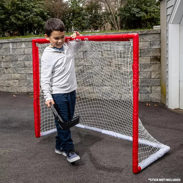 Franklin Sports NHL Street Hockey Goal with Net  Portable Lightweight PVC Youth Street  Roller For Kids  46quot