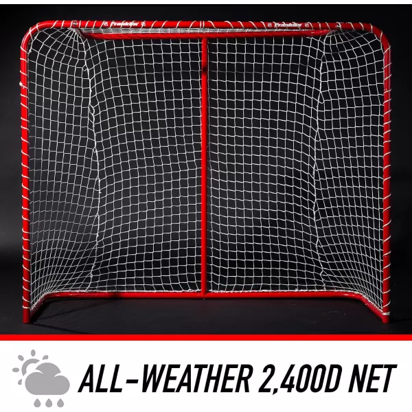 Franklin Sports Youth Street Hockey Net  Indoor  Outdoor Steel Hockey Goal for Kids Roller  Street Hockey  Portable Junior Goal  54quot