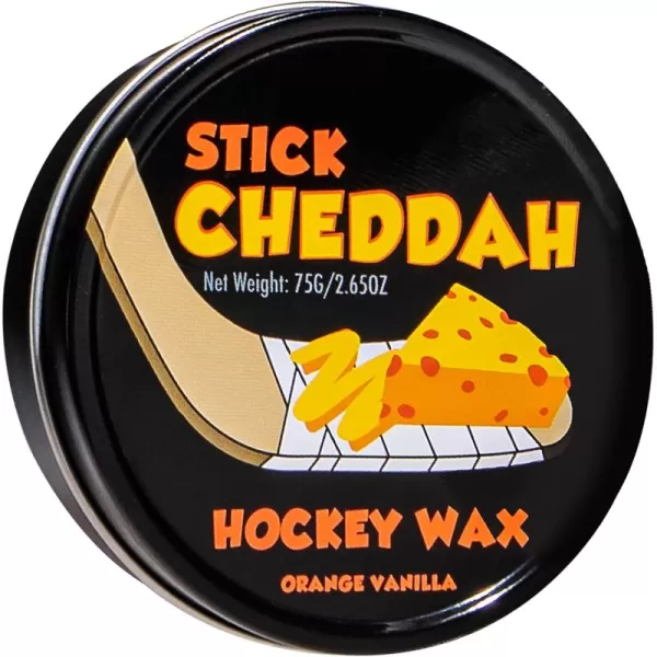 Franklin Sports Hockey Stick Wax  Maximum Grip Stick Wax  Orange Vanilla Scent  Stick Cheddah  Reusable Tin Included