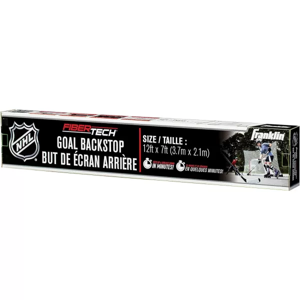 Franklin Sports NHL Hockey Goal Backstop Net  Fibertech Street Hockey Sports Backstop Netting  Large Size Target Net  12 x 7Black