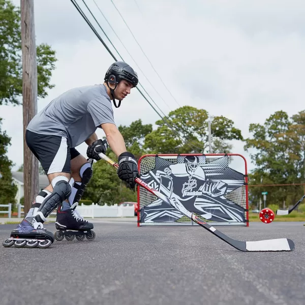 Franklin Sports Street Hockey Sticks  Ambush Junior Street Hockey Stick  Wood and Fiberglass Shaft  ABS Blade  One Piece Stick  46quot 52quot 58quot46