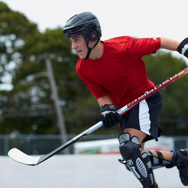 Franklin Sports Street Hockey Sticks  Ambush Junior Street Hockey Stick  Wood and Fiberglass Shaft  ABS Blade  One Piece Stick  46quot 52quot 58quot46