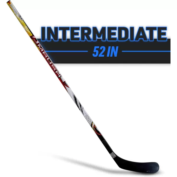 Franklin Sports Street Hockey Sticks  Ambush Junior Street Hockey Stick  Wood and Fiberglass Shaft  ABS Blade  One Piece Stick  46quot 52quot 58quot52