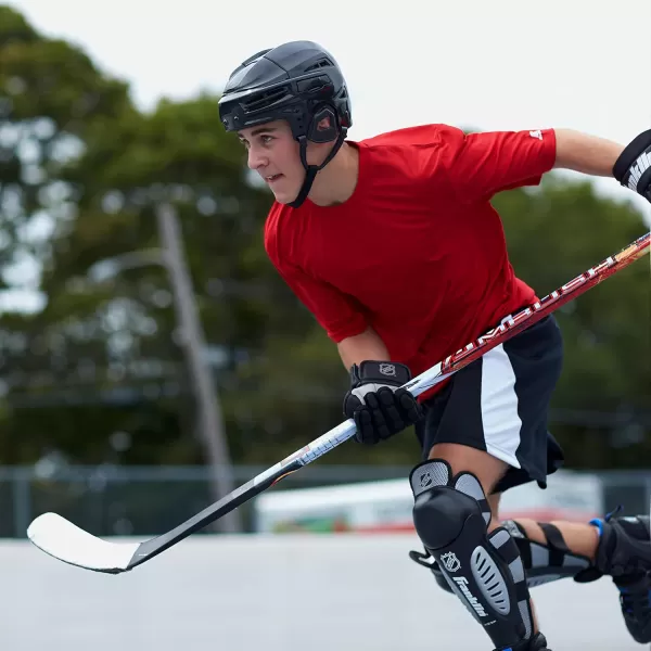 Franklin Sports Street Hockey Sticks  Ambush Junior Street Hockey Stick  Wood and Fiberglass Shaft  ABS Blade  One Piece Stick  46quot 52quot 58quot58