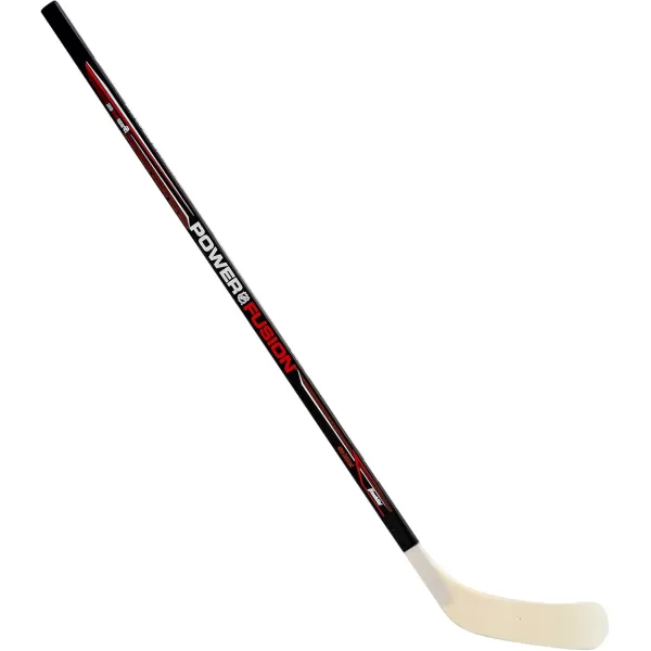 Franklin Sports Street Hockey Sticks  Youth Street Hockey Stick  Wood and Fiberglass Shaft  ABS BladeBlackRed