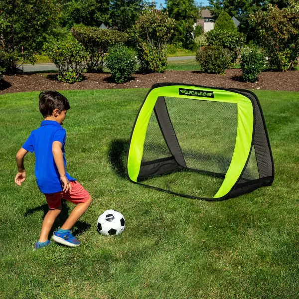 Franklin Sports Blackhawk Junior Pop Up Soccer Goal  Portable Soccer Goal Net  Mini Folding Backyard Soccer Goal  Indoor  Outdoor Training Goal for Adults  Kids  51quot x 38quot  Optic Yellow