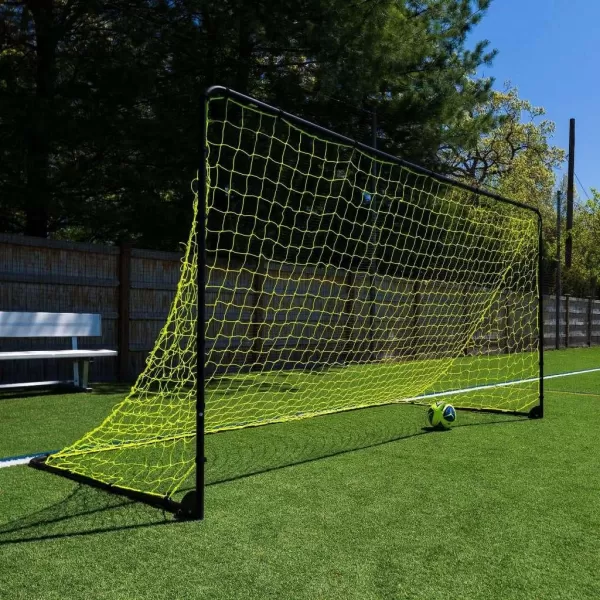 Franklin Sports Competition Soccer Goals  Backyard Portable Steel Soccer Goals  Adult  Youth Soccer Goal with Net  Ground Stakes Included  Multiple Sizes  ColorsBlack