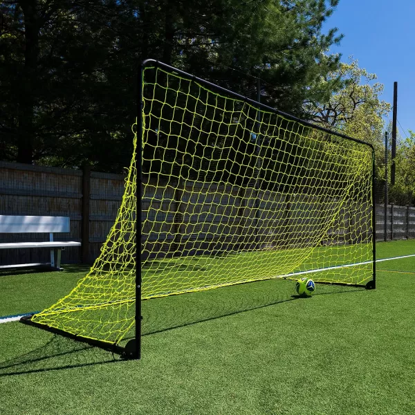 Franklin Sports Competition Soccer Goals  Backyard Portable Steel Soccer Goals  Adult  Youth Soccer Goal with Net  Ground Stakes Included  Multiple Sizes  ColorsBlack