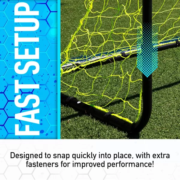 Franklin Sports Competition Soccer Goals  Backyard Portable Steel Soccer Goals  Adult  Youth Soccer Goal with Net  Ground Stakes Included  Multiple Sizes  ColorsBlack
