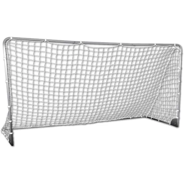 Franklin Sports Competition Soccer Goals  Backyard Portable Steel Soccer Goals  Adult  Youth Soccer Goal with Net  Ground Stakes Included  Multiple Sizes  ColorsSilver