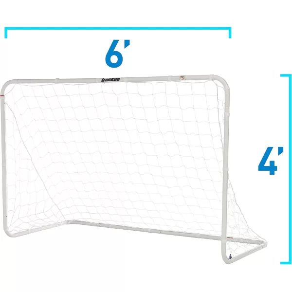 Franklin Sports Competition Soccer Goals  Backyard Portable Steel Soccer Goals  Adult  Youth Soccer Goal with Net  Ground Stakes Included  Multiple Sizes  ColorsWhite
