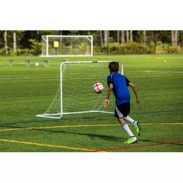 Franklin Sports Competition Soccer Goals  Backyard Portable Steel Soccer Goals  Adult  Youth Soccer Goal with Net  Ground Stakes Included  Multiple Sizes  ColorsWhite