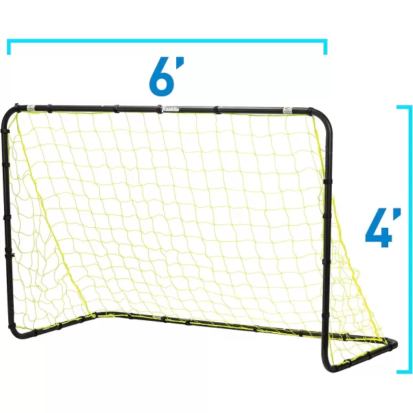 Franklin Sports Competition Soccer Goals  Backyard Portable Steel Soccer Goals  Adult  Youth Soccer Goal with Net  Ground Stakes Included  Multiple Sizes  ColorsBlack