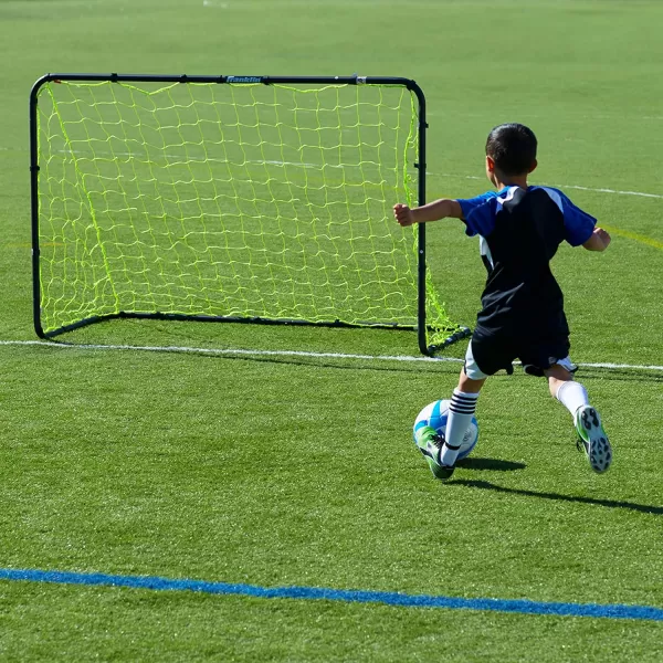 Franklin Sports Competition Soccer Goals  Backyard Portable Steel Soccer Goals  Adult  Youth Soccer Goal with Net  Ground Stakes Included  Multiple Sizes  ColorsBlack