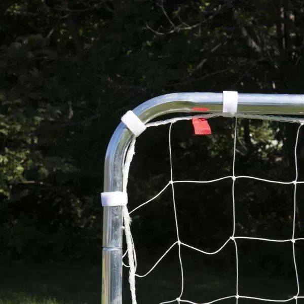 Franklin Sports Competition Soccer Goals  Backyard Portable Steel Soccer Goals  Adult  Youth Soccer Goal with Net  Ground Stakes Included  Multiple Sizes  ColorsSilver