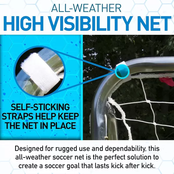 Franklin Sports Competition Soccer Goals  Backyard Portable Steel Soccer Goals  Adult  Youth Soccer Goal with Net  Ground Stakes Included  Multiple Sizes  ColorsSilver