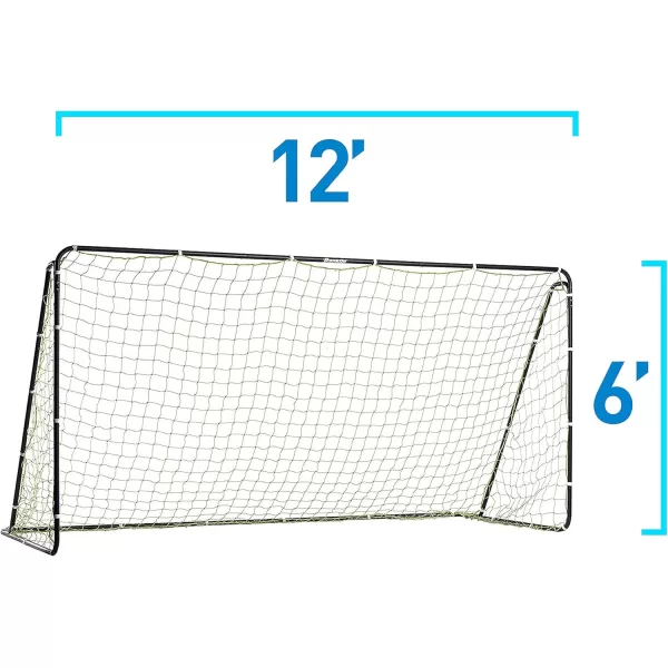 Franklin Sports Competition Soccer Goals  Backyard Portable Steel Soccer Goals  Adult  Youth Soccer Goal with Net  Ground Stakes Included  Multiple Sizes  ColorsBlack