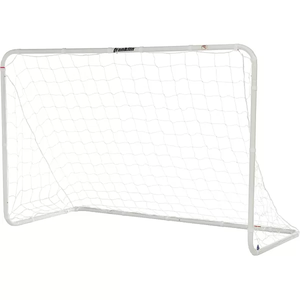 Franklin Sports Competition Soccer Goals  Backyard Portable Steel Soccer Goals  Adult  Youth Soccer Goal with Net  Ground Stakes Included  Multiple Sizes  ColorsWhite