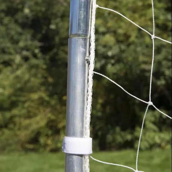 Franklin Sports Competition Soccer Goals  Backyard Portable Steel Soccer Goals  Adult  Youth Soccer Goal with Net  Ground Stakes Included  Multiple Sizes  ColorsSilver
