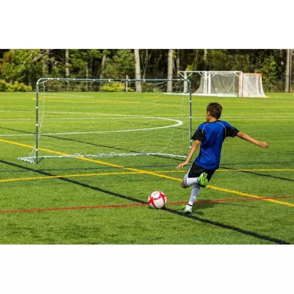 Franklin Sports Competition Soccer Goals  Backyard Portable Steel Soccer Goals  Adult  Youth Soccer Goal with Net  Ground Stakes Included  Multiple Sizes  ColorsSilver