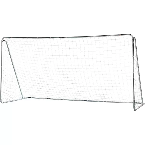 Franklin Sports Competition Soccer Goals  Backyard Portable Steel Soccer Goals  Adult  Youth Soccer Goal with Net  Ground Stakes Included  Multiple Sizes  ColorsSilver