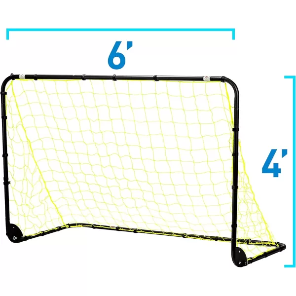 Franklin Sports Competition Soccer Goals  Backyard Portable Steel Soccer Goals  Adult  Youth Soccer Goal with Net  Ground Stakes Included  Multiple Sizes  ColorsBlack