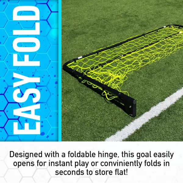 Franklin Sports Competition Soccer Goals  Backyard Portable Steel Soccer Goals  Adult  Youth Soccer Goal with Net  Ground Stakes Included  Multiple Sizes  ColorsBlack
