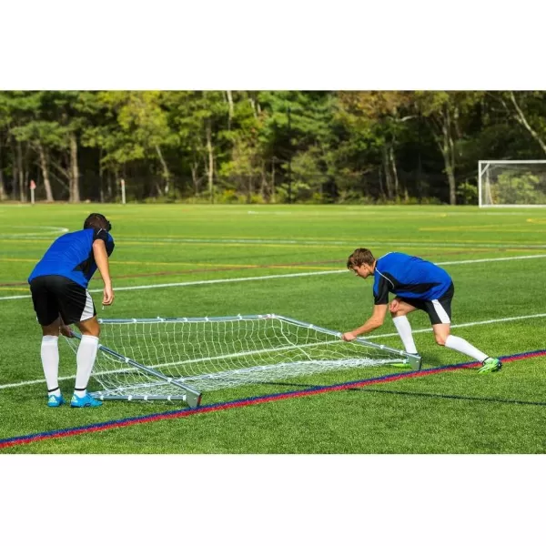 Franklin Sports Competition Soccer Goals  Backyard Portable Steel Soccer Goals  Adult  Youth Soccer Goal with Net  Ground Stakes Included  Multiple Sizes  ColorsSilver