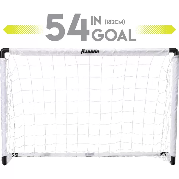 Franklin Sports Kids Soccer Goal Set  Portable Backyard Youth Soccer Goals  2 Mini Soccer Goals with Ground Stakes  54quot x 36quotBlack