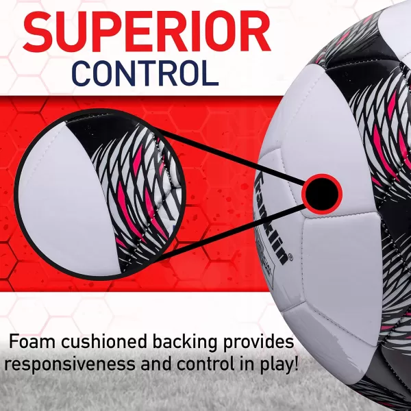 Franklin Sports MLS Pro Vent Soccer Ball  Soft Cover  Official Size and Weight Soccer Ball  Air Pump IncludedSize 3  Ages 8  Under