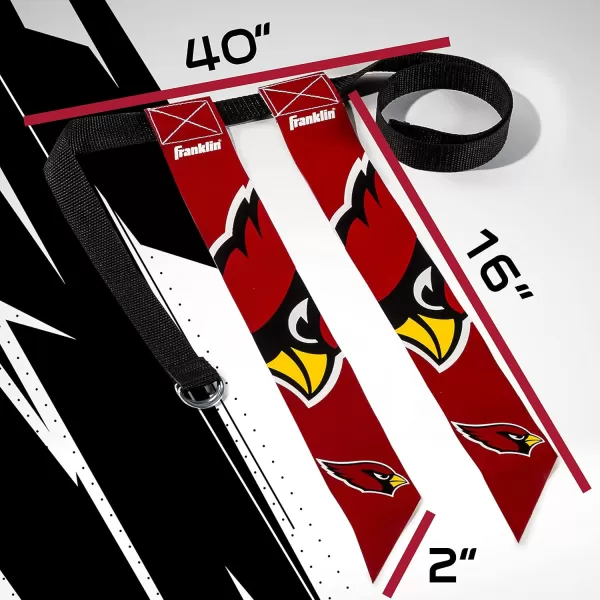 Franklin Sports NFL Flag Football Sets  NFL Team Flag Football Belts and Flags  Flag Football Equipment for Kids and AdultsArizona Cardinals