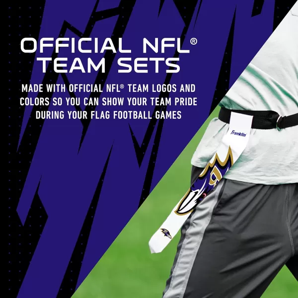 Franklin Sports NFL Flag Football Sets  NFL Team Flag Football Belts and Flags  Flag Football Equipment for Kids and AdultsBaltimore Ravens